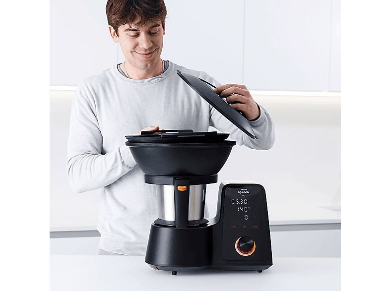 Robot de cocina - Taurus MYCOOK GO, 1600 W, 4,5 l, Negro