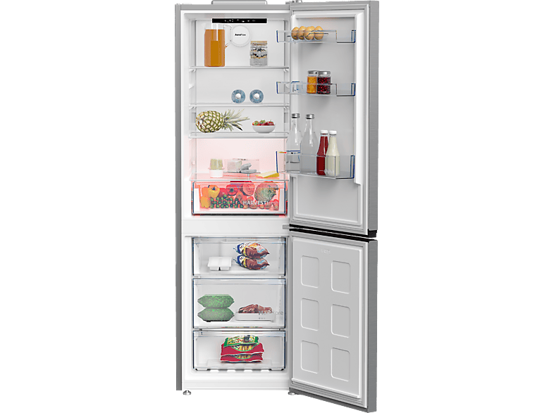Frigorífico combi - Beko B5RCNE365HXB1, No Frost, 186.5 cm, 316 l, AeroFlow, Tecnología Harvest Fresh, Look Inox