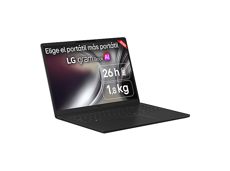 Portátil - LG Gram 16U55U-G.AU85BN, 16" WUXGA Copilot+ PC, AMD Ryzen™ AI 7 445 50 TOPS, 32GB RAM, 512 GB SSD, Windows 11 Home, Sin cargador