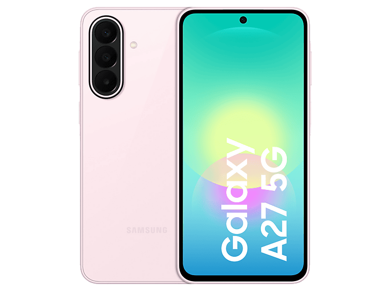 Móvil - Samsung Galaxy A27 5G, Rosa Claro, 128 GB, 6 GB RAM, 6.7" FHD+ Super AMOLED, Qualcomm Snapdragon 6 Gen 3, 5000 mAh, Android 16