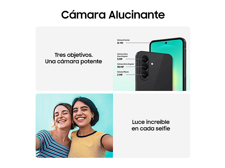 Móvil - Samsung Galaxy A27 5G, Azul, 256 GB, 8 GB RAM, 6.7" FHD+ Super AMOLED, Qualcomm Snapdragon 6 Gen 3, 5000 mAh, Android 16