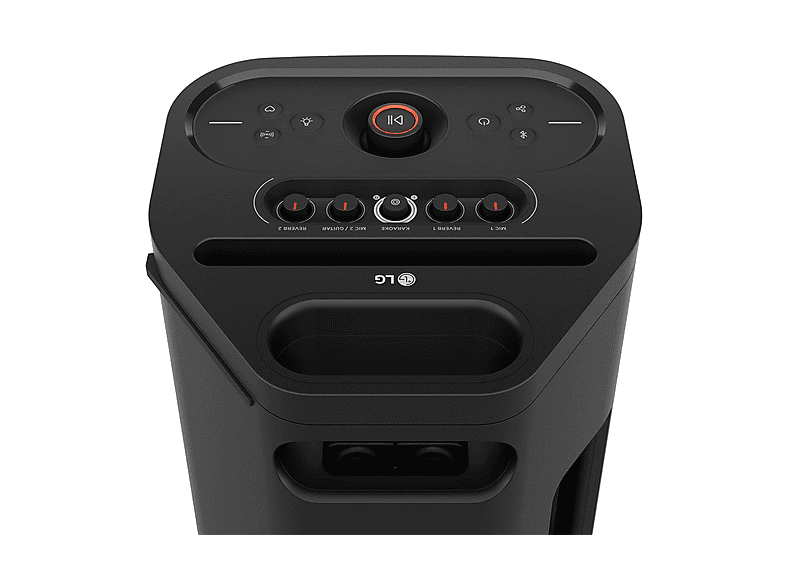 Altavoz de gran potencia - LG XBOOM Stage 501 AI, 220 W, Batería 25h Autonomía, Bluetooth, Luces LED, Efectos DJ, Karaoke, Efectos de Voz, IPX4, Negro