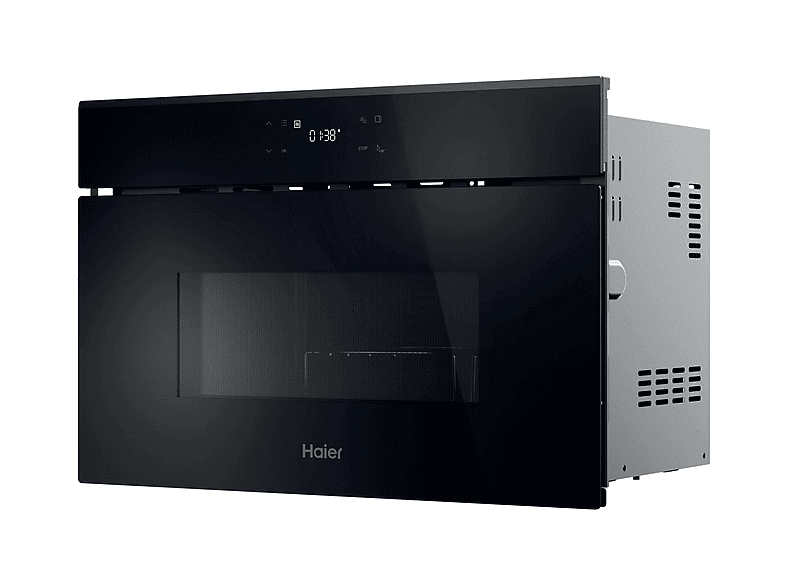 Microondas integrable - Haier H38SIDBF7XS, 1300 W, 7 potencia, 24 l, Negro