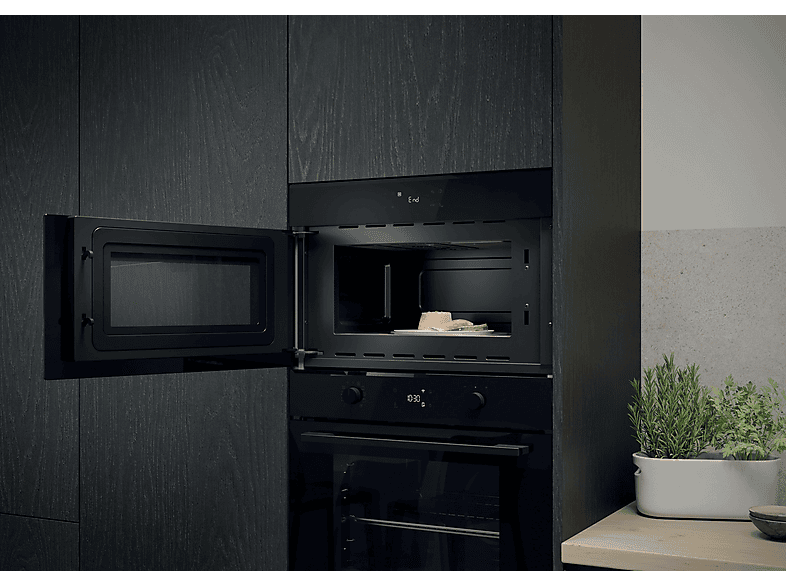 Microondas integrable - Haier H38SIDBF7XS, 1300 W, 7 potencia, 24 l, Negro