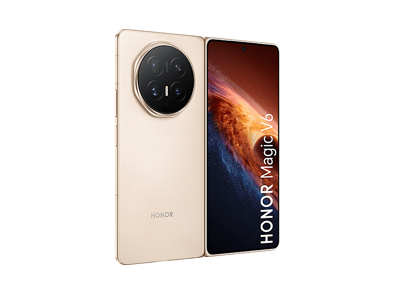 Móvil - Honor MAGIC V6, Oro, 512 GB, 16 GB RAM, 6.52 " AMOLED, Qualcomm® Snapdragon® 8 Elite Gen 5 Mobile Platform (3nm), 6660 mAh, Plegable
