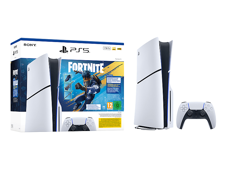 Consola PS5 - Sony Slim 1TB Edición Disco - Fortnite Flowering Chaos, White