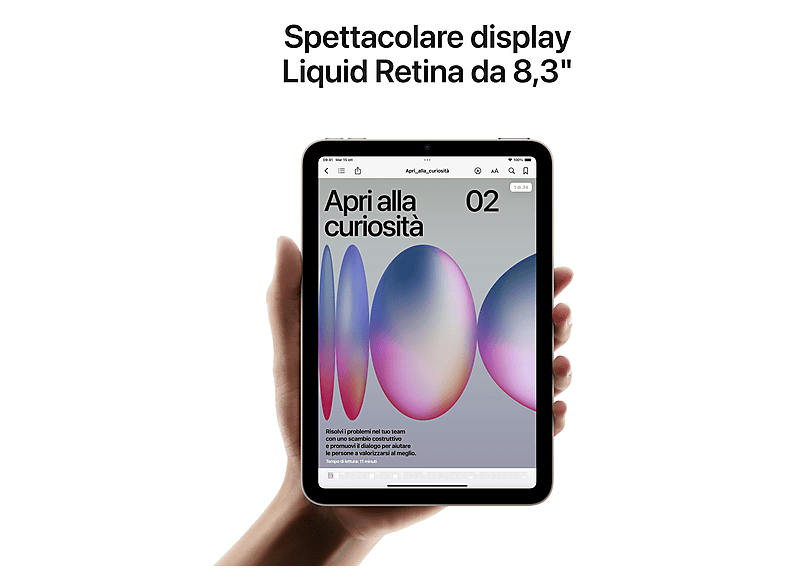 Tablet - Apple iPad Mini 2024, 128,00 GB, Blanco estrella, 8,3 " HD, 128,00 GB RAM, Tablet iPadOS