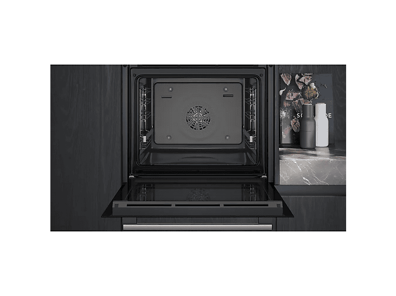 Horno eléctrico - Siemens HB537GES3, Integrable, Hidrolítica, 71 l, 59,4 cm, Negro