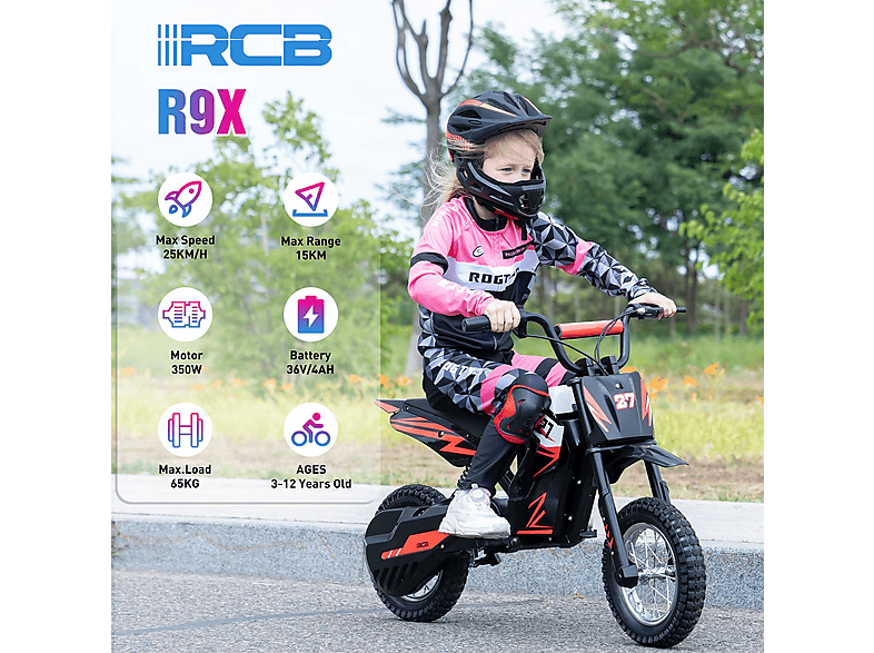 Moto eléctrica infantil - Rcb R9X Moto Eléctrica Infantil 12", Motocicleta Off-Road para Niños de 3 a 12 Años (ref. 167758187)