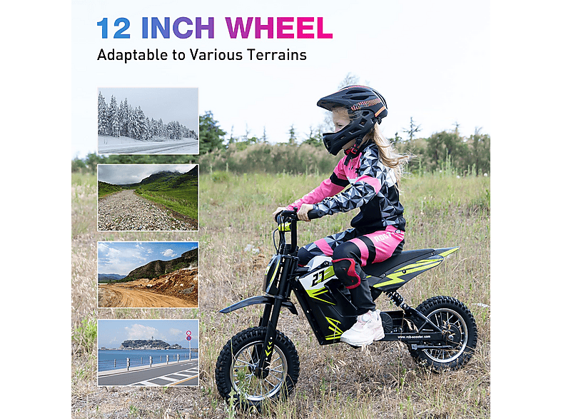Moto eléctrica infantil - Rcb R9X Moto Eléctrica Infantil 12", Motocicleta Off-Road para Niños de 3 a 12 Años (ref. 167758227)