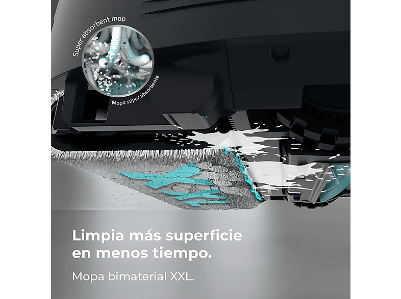 Robot aspirador - Cecotec Conga Z100, 100 W, Potencia de succión 20000 Pa, Depósito 3 ml, Autonomía 120 min, Negro
