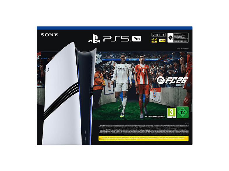 Consola PS5 - Sony PlayStation 5 Pro 2TB + Juego EA Sports FC 26 Digital, blanco