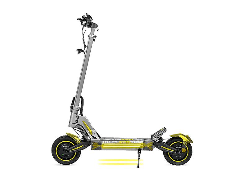 Patinete eléctrico - Ecoxtrem M41 TANK DUAL, Carga máx. 120 kg, 60 km autonomía, 20000 mAh, Amarillo