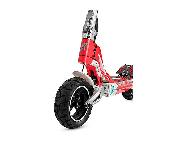 Patinete eléctrico - Ecoxtrem M41 TANK, Carga máx. 120 kg, 50 km autonomía, 16000 mAh, Rojo Sangre