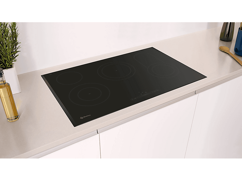 Placa vitrocerámica - Balay 3EB786LQ, 4 zonas, 80,2 cm, Negro