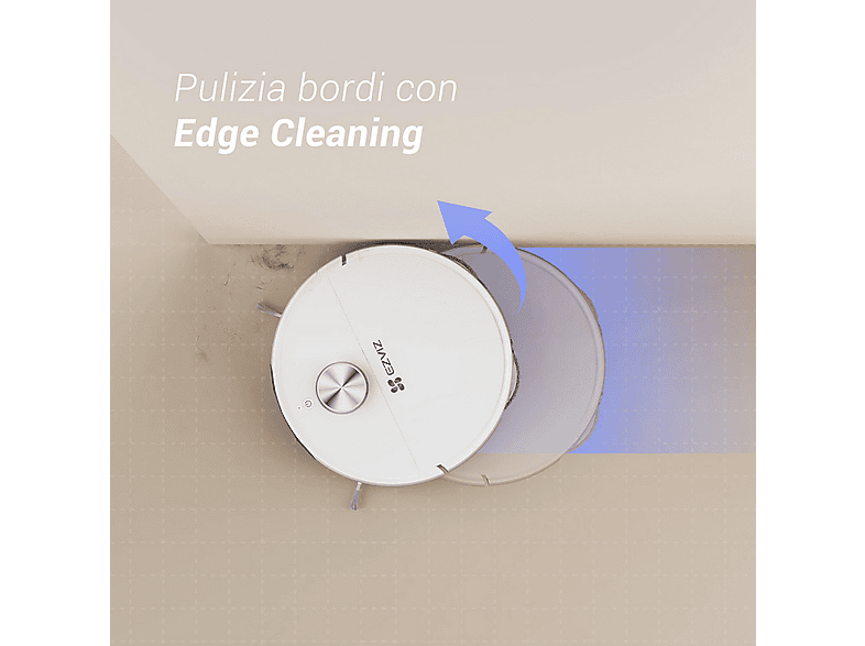 Robot aspirador - EZVIZ RS20 Pro, 65 W, Potencia de succión 7,2 kPa, Depósito 0,35 l, Autonomía 220 min, Blanco