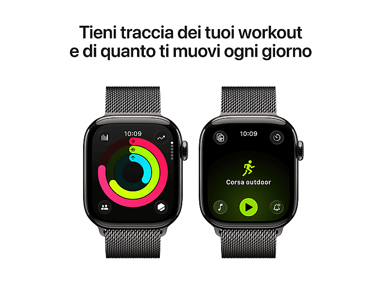 Apple Watch - Apple APPLE WATCH S11 42 SLATE TI SL ML CEL-YPT, Talla única, Titanio, Pizarra