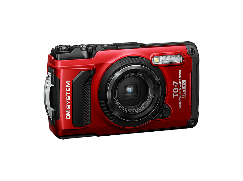 Cámara compacta - OM System OMSTG7R, 12 megapixel, Rojo