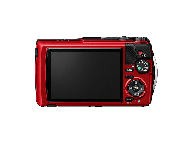Cámara compacta - OM System OMSTG7R, 12 megapixel, Rojo