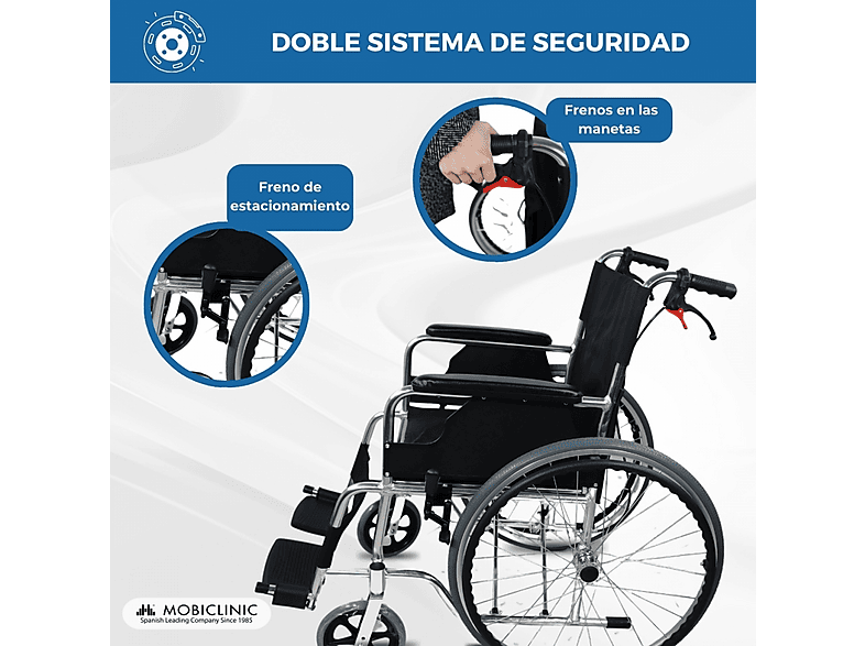 Silla de ruedas - Mobiclinic Palacio, Gris