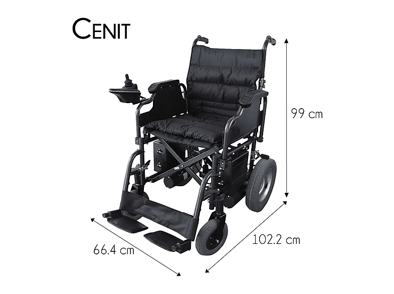 Silla de ruedas eléctrica - Mobiclinic Cenit, Negro