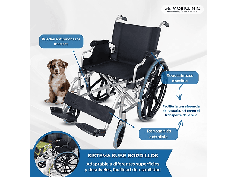 Silla de ruedas - Mobiclinic Opera, Gris