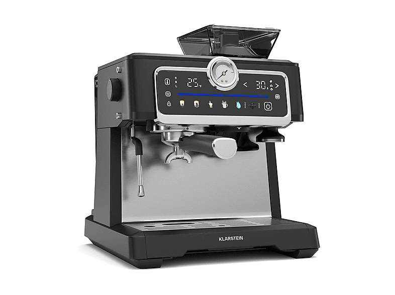Cafetera espresso - Klarstein GrandPressoTouch, 1530 W, Negro
