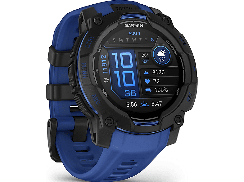 Smartwatch - Garmin Instinct 3, Aluminio, Polímero reforzado con fibra de vidrio (GFRP, Glass Fiber Reinforced Polymer), BLACK