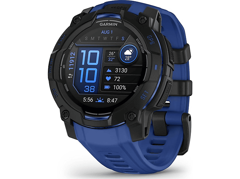 Smartwatch - Garmin Instinct 3, Aluminio, Polímero reforzado con fibra de vidrio (GFRP, Glass Fiber Reinforced Polymer), BLACK