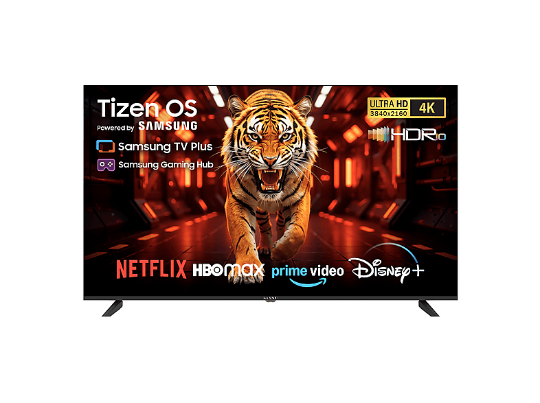 TV DLED 55" - Kiano Elegance 55 Tizen, UHD 4K, ARM CA53 Quad-corex, Smart TV, DVB-T2 (H.265), negro