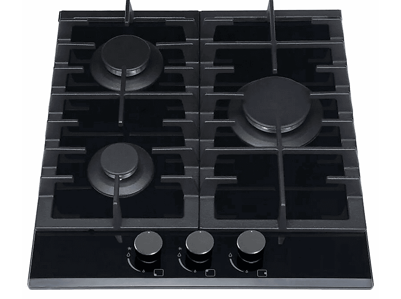 Placa de gas - Mpm 45-GMH-16, 3 zone(s) zonas, 45 cm, Negro