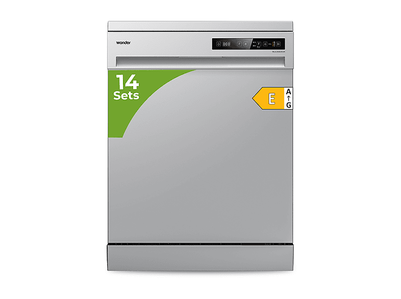 Lavavajillas libre instalación 60 cm - Wonder WJ13602EDX, 6 programas, 59,8 cm, Inox