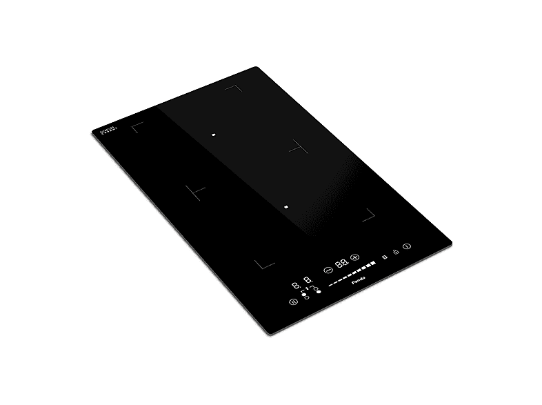 Placa de inducción - Pando One IND-30, 2 zonas, 288 mm, Cristal Negro