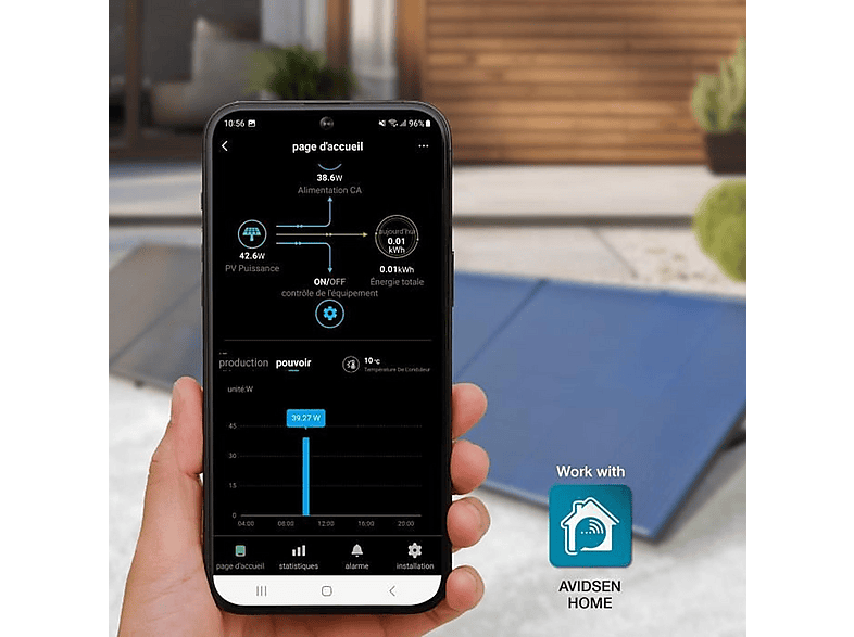 Paneles solares - Avidsen Kit solar Soria 400W plug and play con fijación al suelo, 21 %, 2 °C