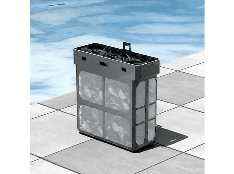 Robot limpiafondos - Wybot Skimmer E-TRON F1 Wybot solar 24h 7L EdgeMaster, Negro