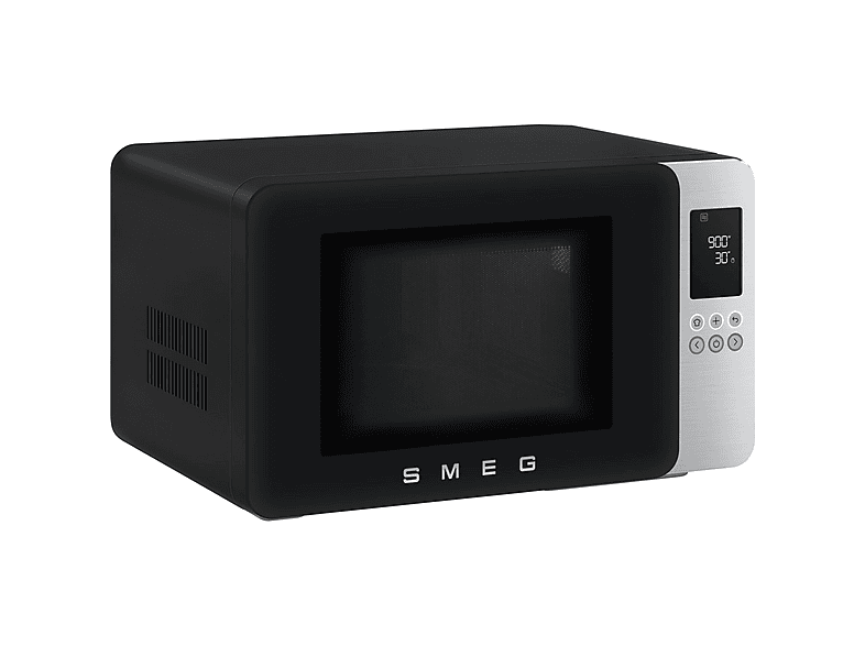 Microondas con grill - Smeg MOC01BLMEU, 1450 W, 29 l, Negro mate