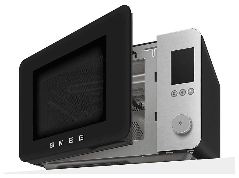 Microondas 9 en 1 - Smeg MOC02BLMEU, 2100 W, 27 l, Negro mate