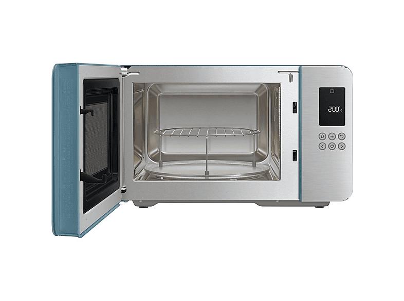 Microondas con grill - Smeg MOC01SBMEU, 1450 W, 29 l, Azul tormenta mate