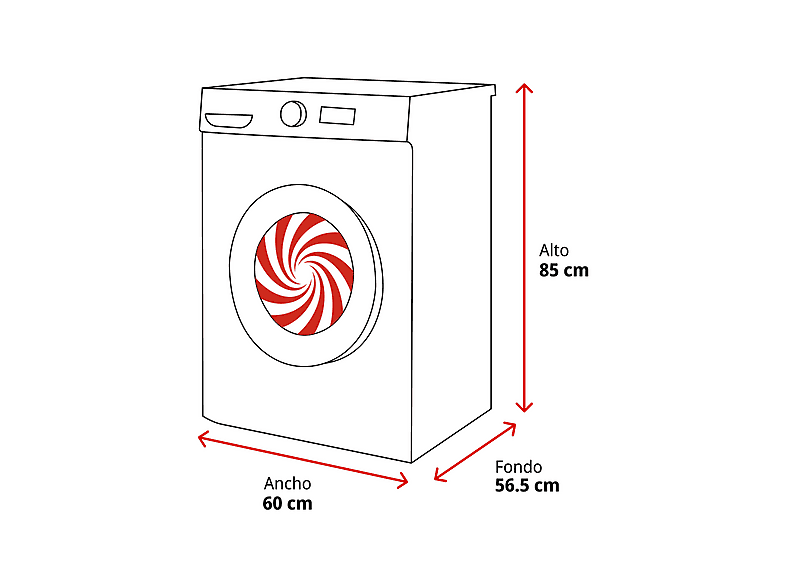 Lavadora carga frontal - LG F2X50S8TLB, 8 kg, 12 programas, Blanco