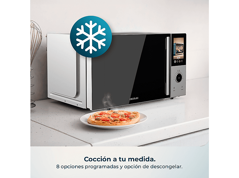 Microondas - Cecotec Convection 2500 Touch, 2200 W, 25 l, Negro