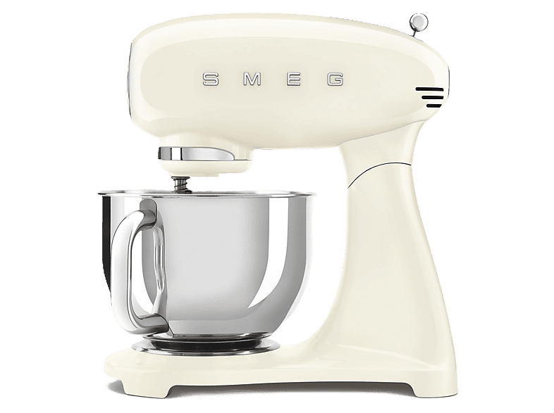 Robot amasador - Smeg SMF05CREU, 1000 W, 4,8 l, Crema