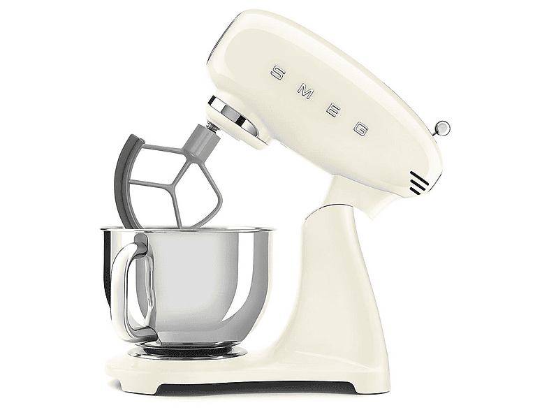 Robot amasador - Smeg SMF05CREU, 1000 W, 4,8 l, Crema