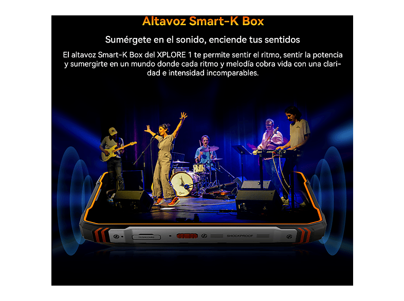 Smartphone - Blackview XPLORE 1 5G, Negro, Móvil Android, 256 GB, 12 GB RAM, 6,78 " FHD+ 120Hz, MediaTek Dimensity 7050 (Octa Core), 20000 mAh