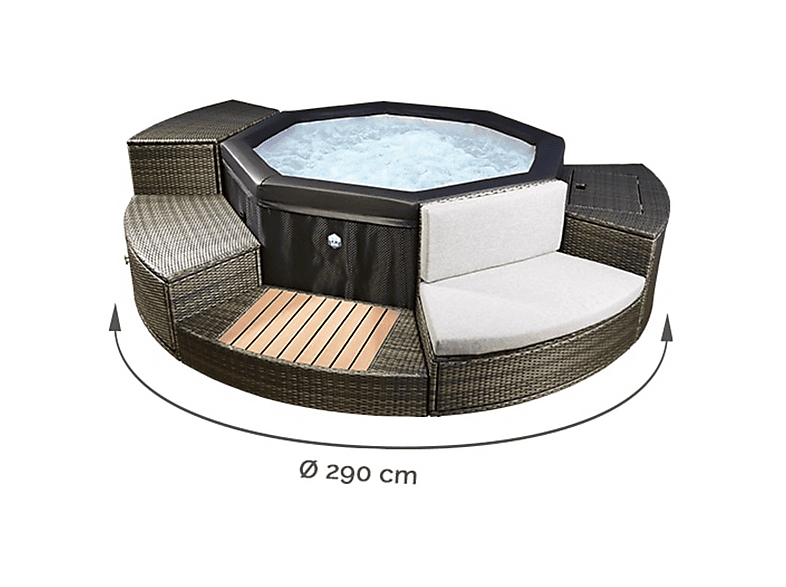 Spa de exterior - Netspa Octopus Con Mueble, Blanco