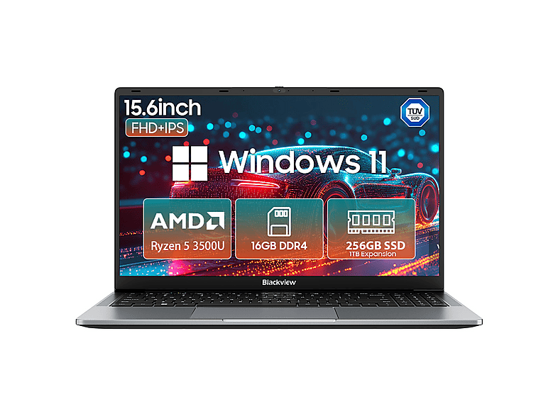 Portátil - Blackview ACEBOOK 6, 15,6 " Full-HD, AMD Ryzen5 3500U, 16 GB RAM, 256 GB SSD, Onboard Graphics, Windows 11 Home, idioma del teclado: US