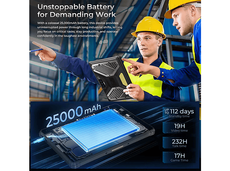 Tablet - Oukitel RT10 Rugerizada, 512 GB, Negro, 11,1 " QHD+, 12 GB RAM, Tablet Android