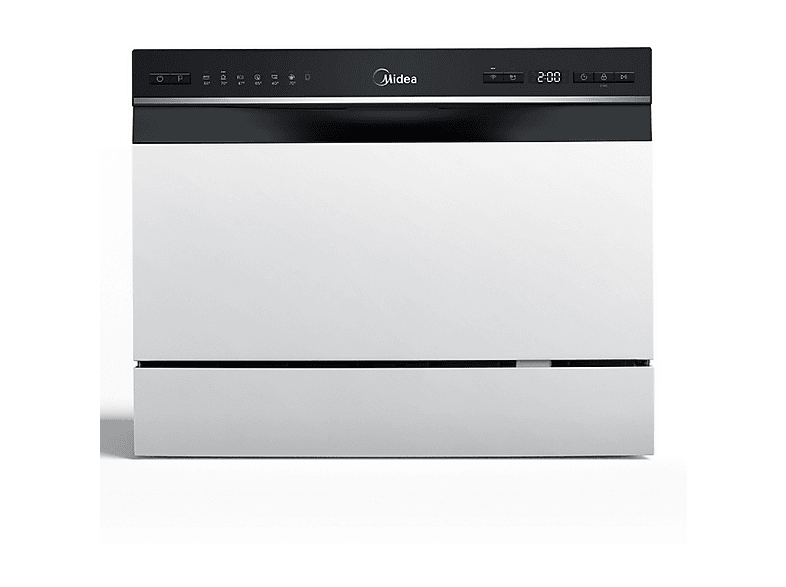Lavavajillas compacto - Midea MTD55S400W-GR, 7 programas, 55 cm, Blanco