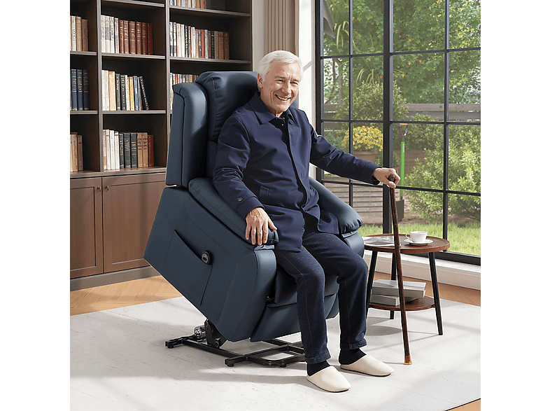 Sillón levanta personas - Homcom 713-092V90DB, 39,2 kg, Azul