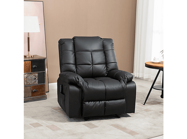 Sillón de masaje - Homcom 700-124V91BK, Negro