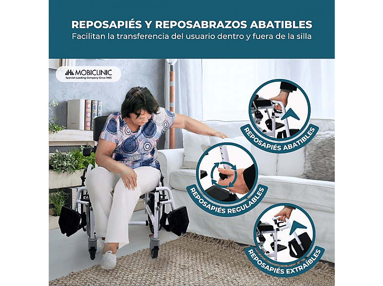 Silla de baño - Mobiclinic Calígula, Negro